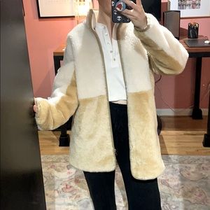 J. Crew Teddy Two Toned Coat